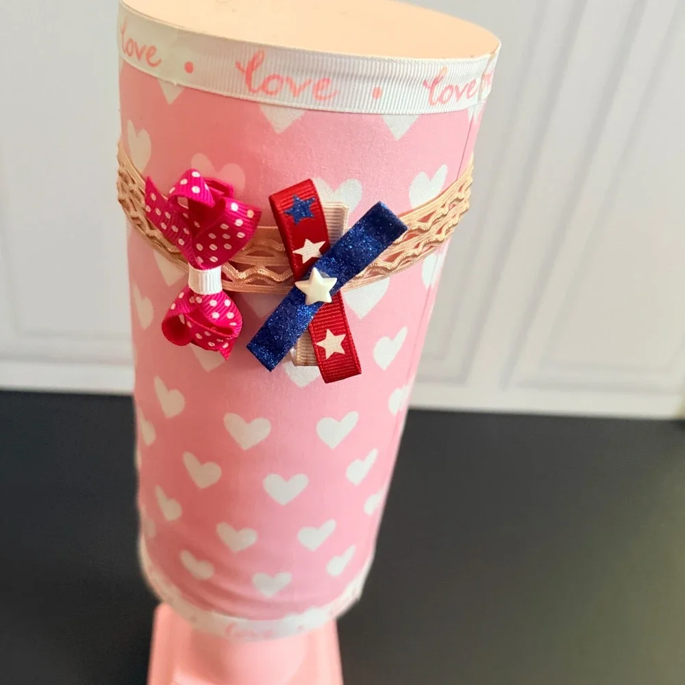 Pink‎ Heart Pattern headband holder